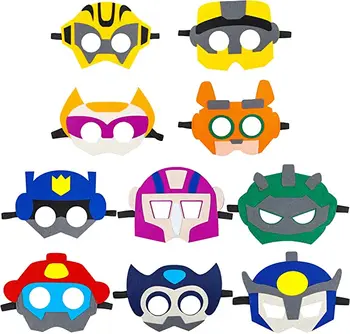 игрушечные маски wallxin-Набор из 10 шт. фетровых масок, вечерние костюмы для косплея для детей, мальчиков и девочек